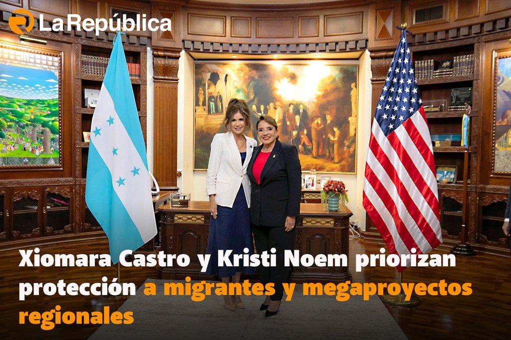 Xiomara Castro y Kristi Noem priorizan protección a migrantes y megaproyectos regionales - Cover Image