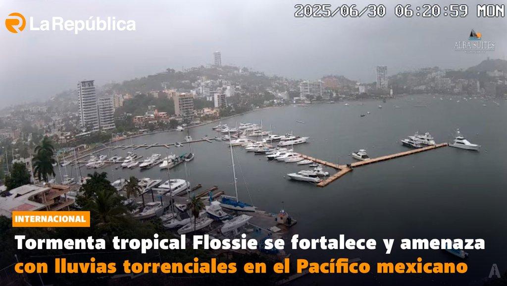 Tormenta tropical Flossie se fortalece y amenaza con lluvias torrenciales en el Pacífico mexicano - Cover Image