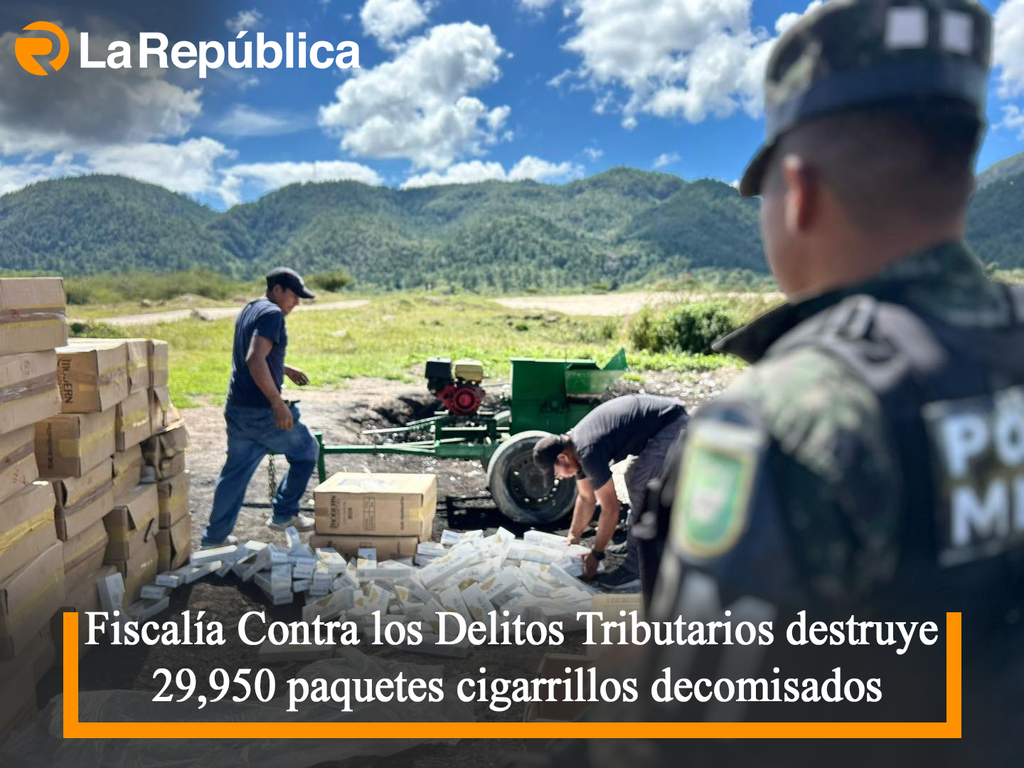 Fiscalía Contra los Delitos Tributarios destruye 29,950 paquetes cigarrillos decomisados - Cover Image