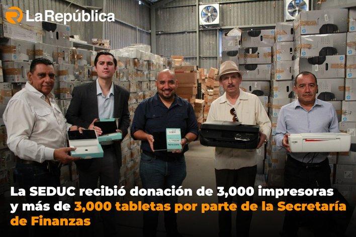 La SEDUC recibió donación de 3,000 impresoras y más de 3,000 tabletas por parte de la Secretaría de Finanzas - Cover Image