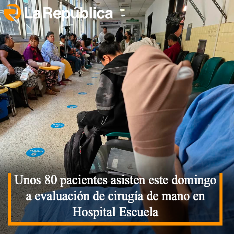  Unos 80 pacientes asisten este domingo a evaluación de cirugía de mano en Hospital Escuela  - Cover Image