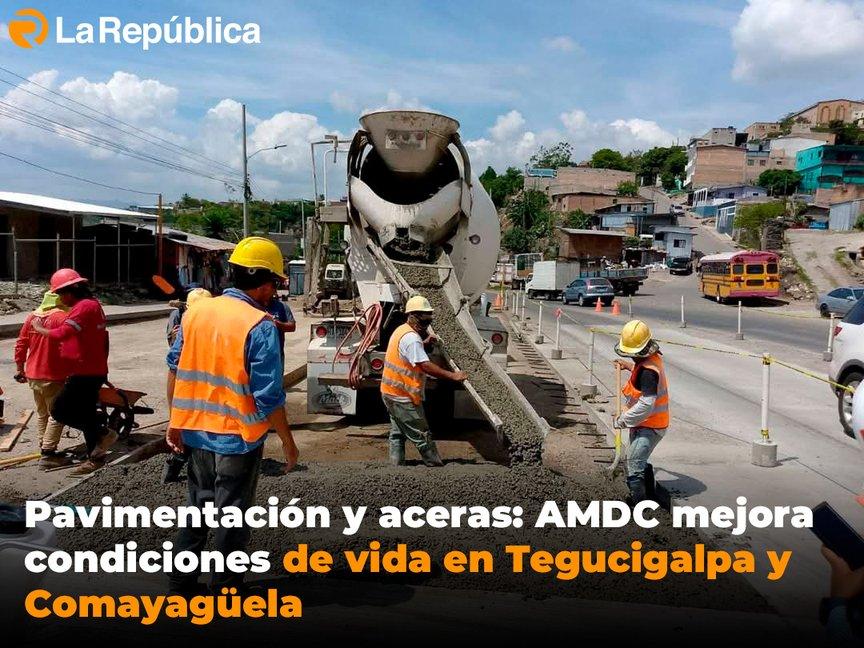 Pavimentación y aceras: AMDC mejora condiciones de vida en Tegucigalpa y Comayagüela - Cover Image