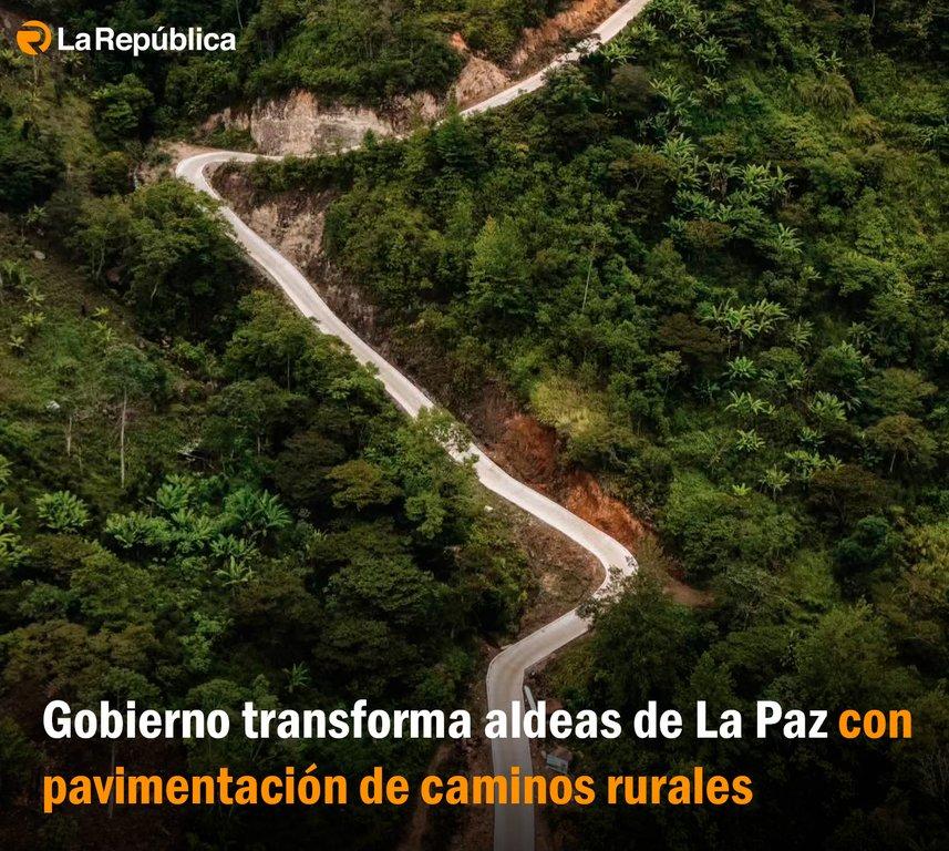 Gobierno transforma aldeas de La Paz con pavimentación de caminos rurales - Cover Image