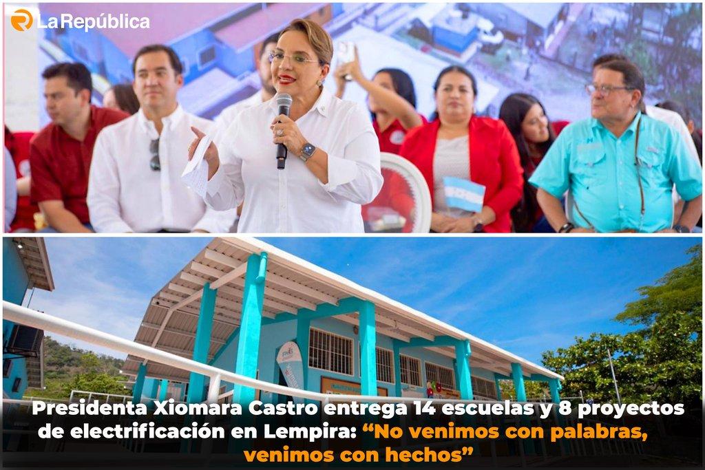 Presidenta Xiomara Castro entrega 14 escuelas y 8 proyectos de electrificación en Lempira: “No venimos con palabras, venimos con hechos” - Cover Image