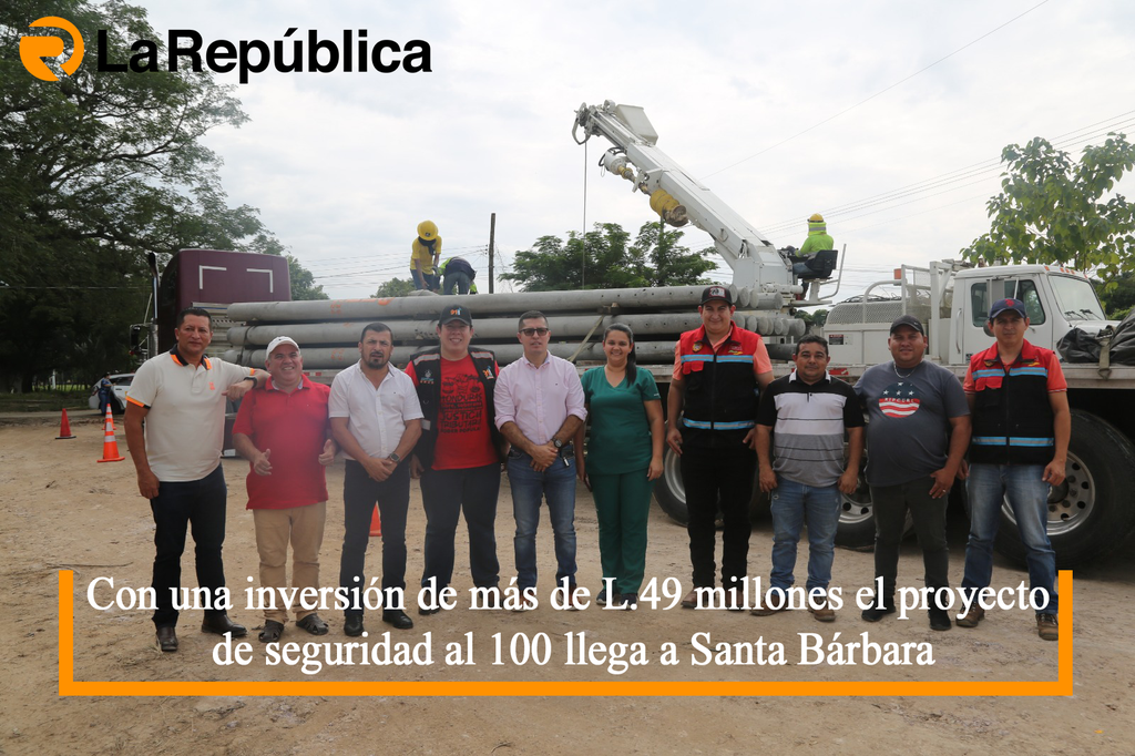 Con una inversión de más de L.49 millones el proyecto de seguridad al 100 llega a Santa Bárbara - Cover Image