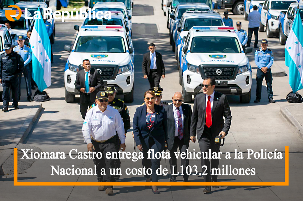 Xiomara Castro entrega flota vehicular a la Policía Nacional a un costo de L103.2 millones - Cover Image