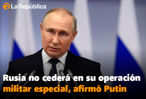 Rusia no cederá en su operación militar especial, afirmó Putin - Cover Image