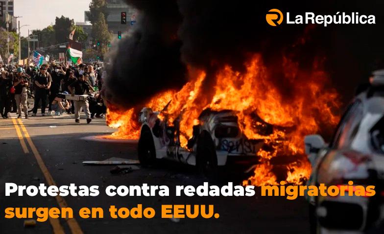 Protestas contra redadas migratorias surgen en todo EEUU. - Cover Image