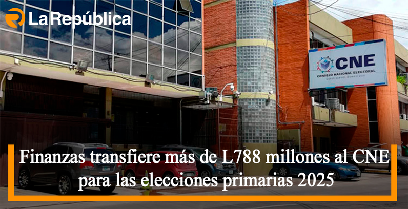 Finanzas transfiere más de L788 millones al CNE para las elecciones primarias 2025 - Cover Image