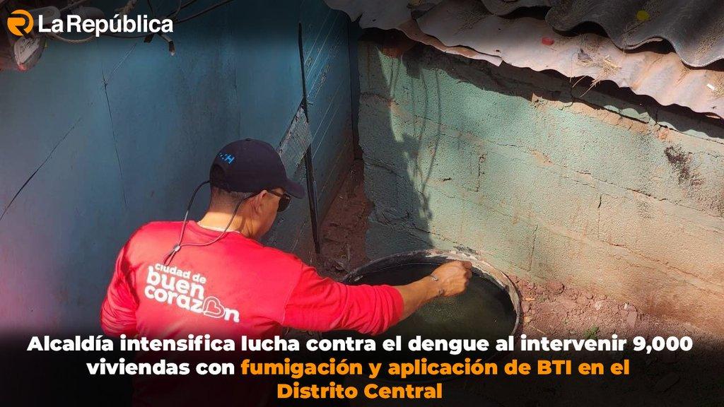 Alcaldía intensifica lucha contra el dengue al intervenir 9,000 viviendas con fumigación y aplicación de BTI en el Distrito Central - Cover Image