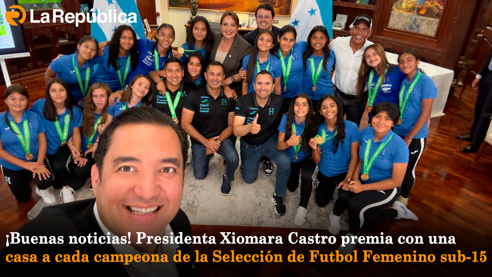  ¡Buenas noticias! Presidenta Xiomara Castro premia con una casa a cada campeona de la Selección de Futbol Femenino sub-15 - Cover Image