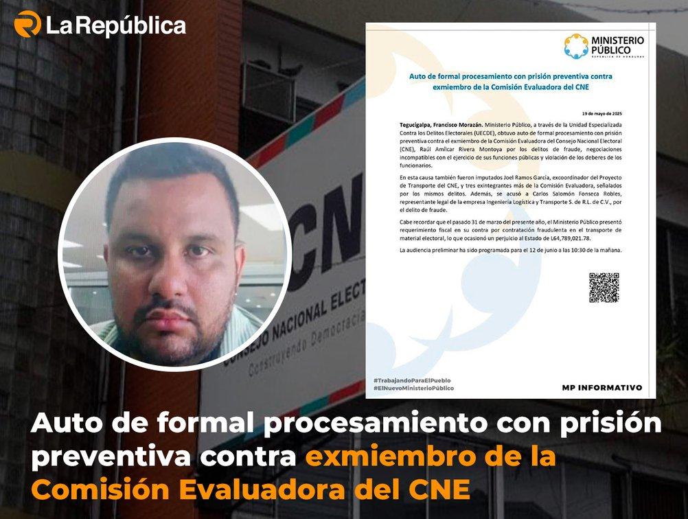Auto de formal procesamiento con prisión preventiva contra exmiembro de la Comisión Evaluadora del CNE - Cover Image