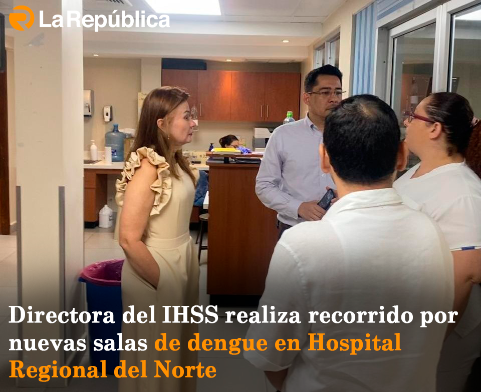 Directora del IHSS realiza recorrido por nuevas salas de dengue en Hospital Regional del Norte - Cover Image