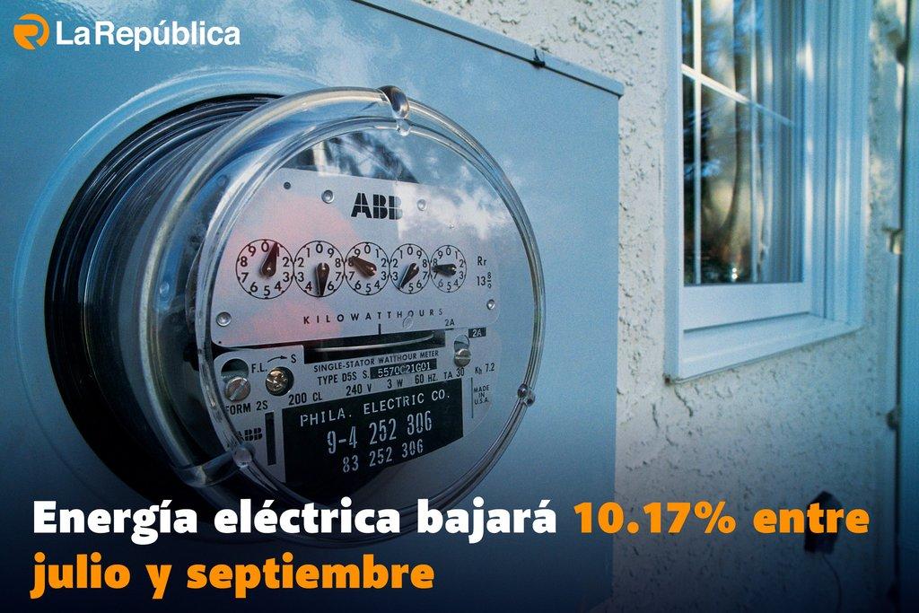 Energía eléctrica bajará 10.17% entre julio y septiembre - Cover Image
