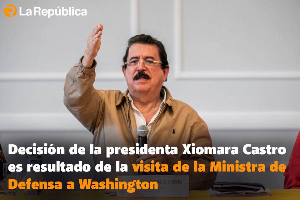 Decisión de la presidenta Xiomara Castro es resultado de la visita de la Ministra de Defensa a Washington - Cover Image