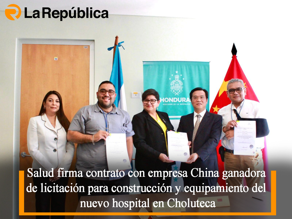  Salud firma contrato con empresa China ganadora de licitación para construcción y equipamiento del nuevo hospital en Choluteca - Cover Image